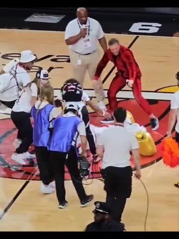 Conor McGregor Knocks Out Miami Heat Mascot, Booed