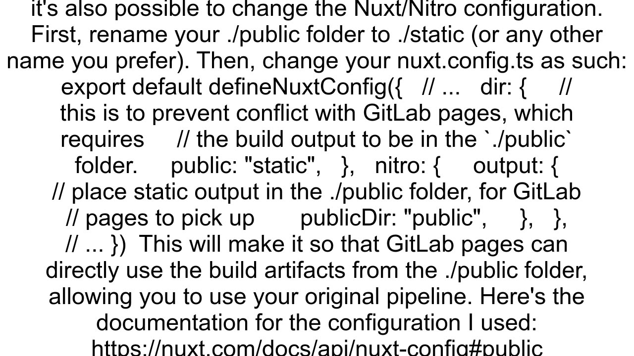 Nuxt 3 on Gitlab Pages