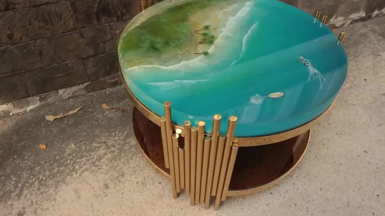 How to make an ocean table - Great ideas - expoxy Resin art