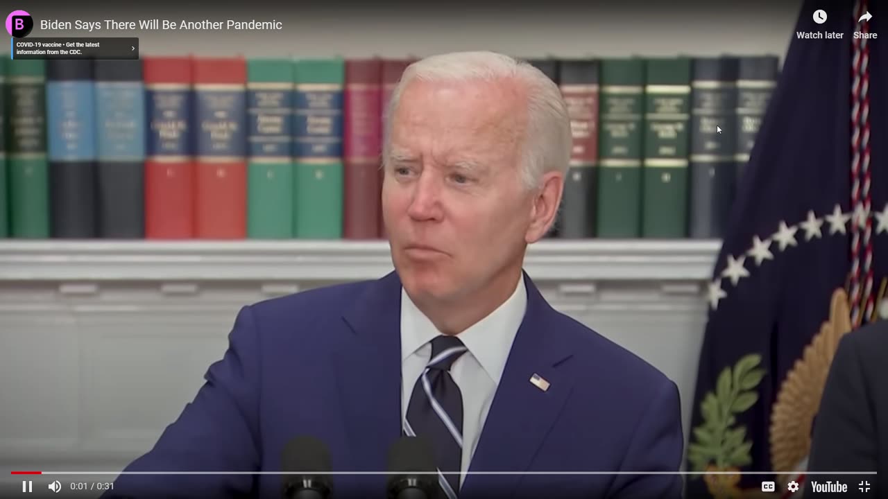 FLASH BACK JAN '22: BIDEN SLIPS THERE'S GOING TO BE ANOTHER PANDEMIC