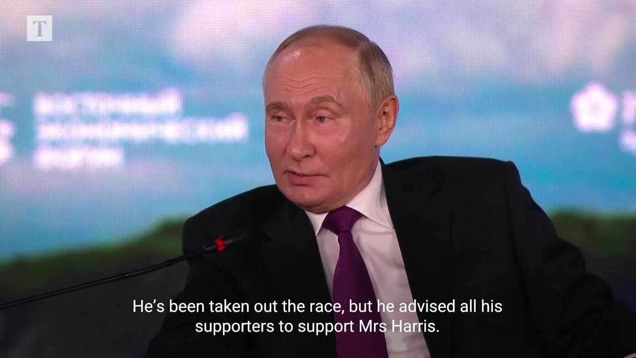 Vladimir Putin backs Harris to win the election because he likes her laugh