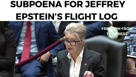 Marsha Blackburn Subpoenas the Epstein Flight Logs!!