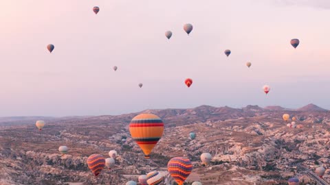 SUNRISE FROM A HOT AIR BALLOON _ CAPPADOCIA _ CANON 90D _ 4K