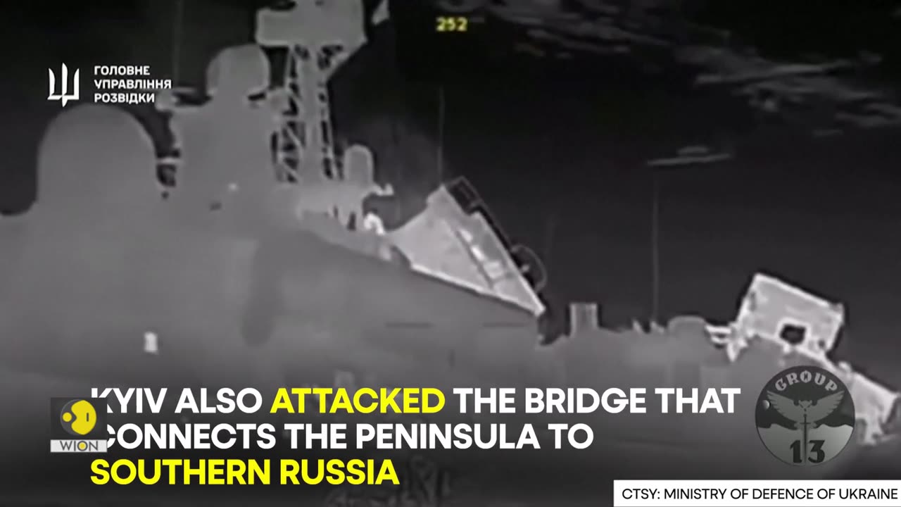 Ukraine releases video showing attack on Russian warship near Crimea | WION Originals