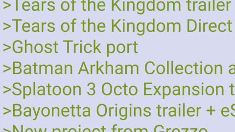 Nintendo direct leak