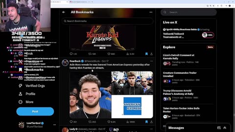 LTG reacts to Adin Ross getting banned from American Express after having Nick Fuentes on his stream