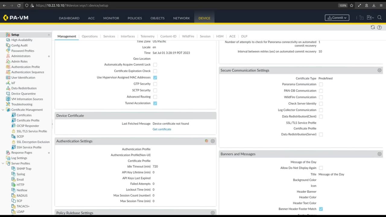 PanOS 11 Management 02-Committing changes via the web GUI
