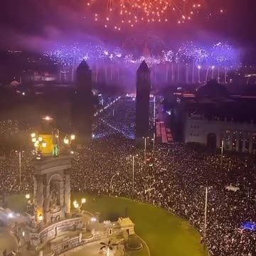 Barcelona, Spain, New Year Celebration