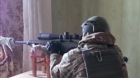 Ukrainian Sniper in Bakhmut