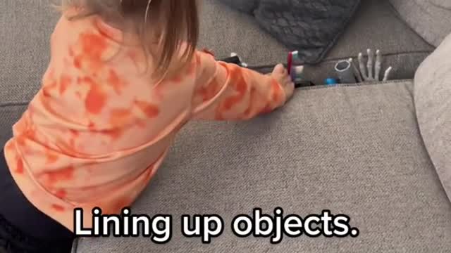 Early signs of autism Maddy edition.Hand flapping.