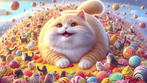 Cat and candy