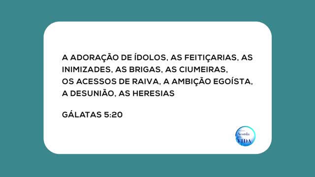 O que são os “Frutos” da Carne? – Parte 1 | Citações Bíblicas e Evangelho de Hoje Para Mim