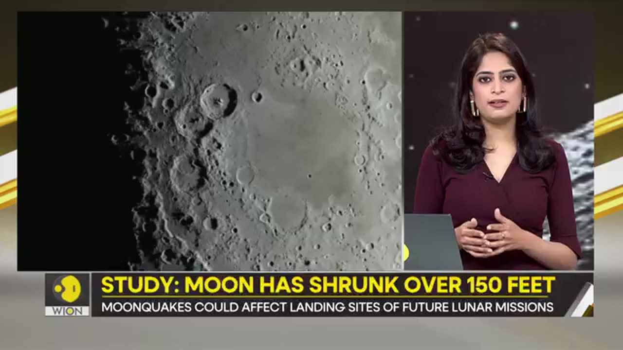 A new study led by NASA scientists has revealed that moon is shrinking.।।।