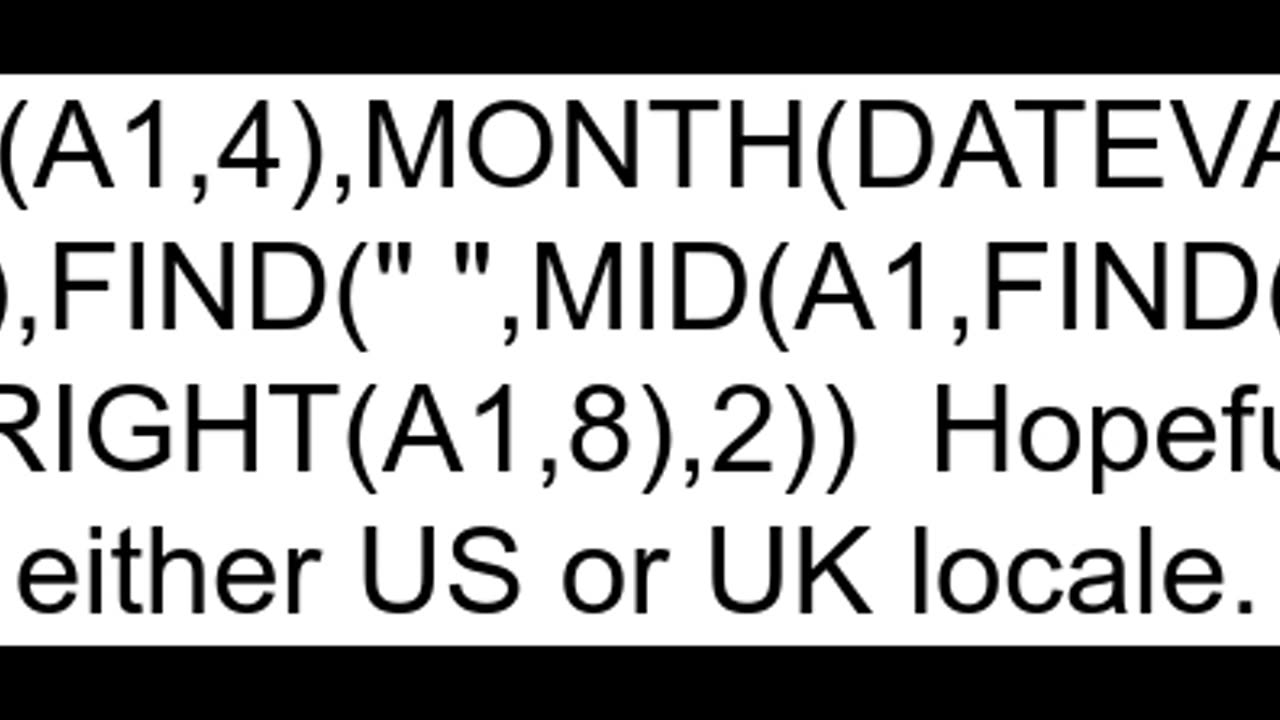 extract a date from a cell containing text string in excel