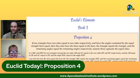 Euclid Today!: Proposition 4