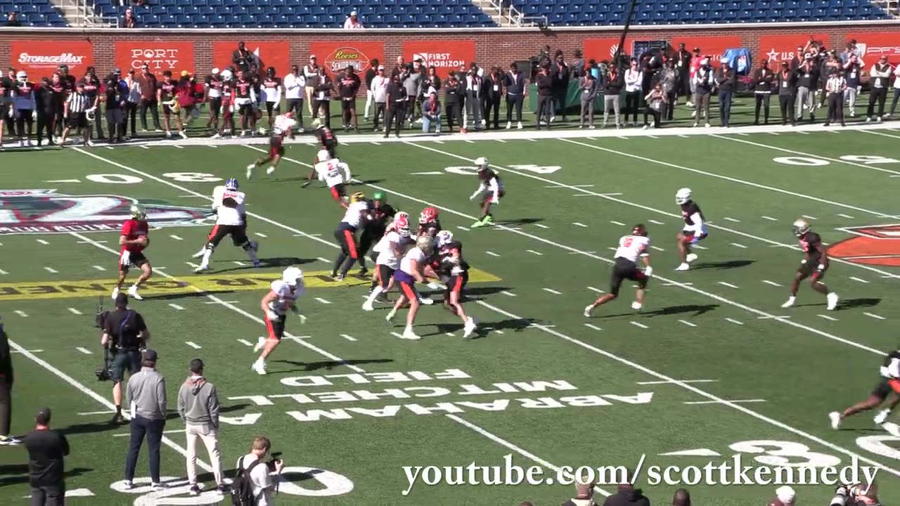 Sam Hartman Highlights Full 2024 Senior Bowl QB - Notre Dame Fighting Irish