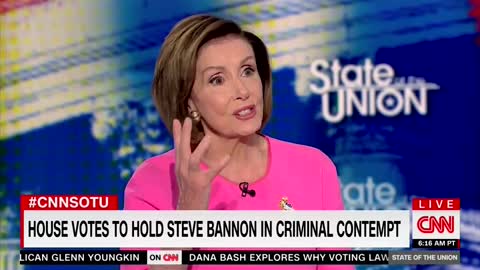 Pelosi on CNN: She Wants Trump Supporters in Jail for Refusing to Obey Subpoenas of Partisan Jan. 6