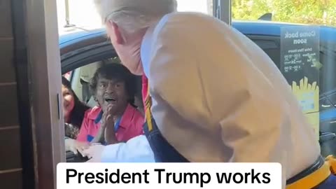 President Trump works the Drive Thru at McDonald's