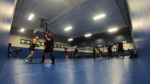 Spinning back kick to the nuts
