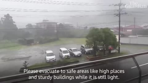 Typhoon Nanmadol hits south-western Japan