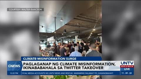 Mas matinding climate misinformation, pinangangambahan kasunod ng Twitter takeover