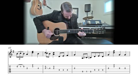 When It's Lamp Lighting Time in the Valley - Carter Style Guitar Lesson (Sheet Music + TAB)