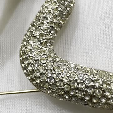 18KGP Snake Brooch (3” x 2”). Made with Swarovski Crystal. Antique Style. Gift