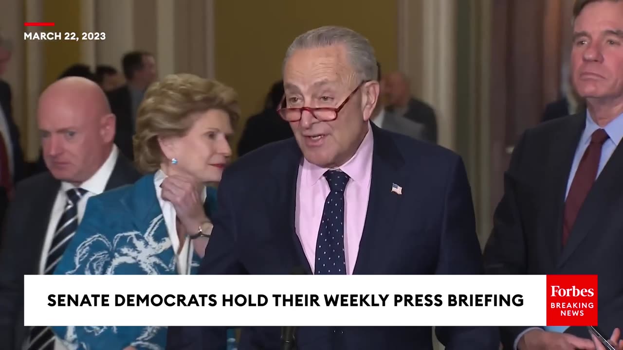 Senate Democrats Hold A Press Briefing After The Bank Collapses