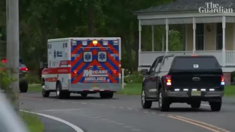 Donald Trump Convoy leaves new jersey