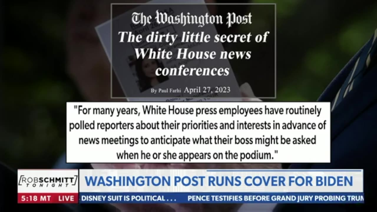 It was the same question-the media colludes with Joe