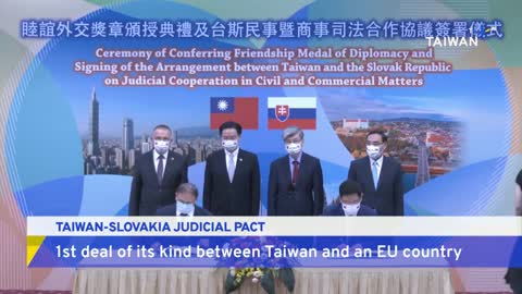 Taiwan and Slovakia Sign Judicial Pact on Civil and Commercial Issues