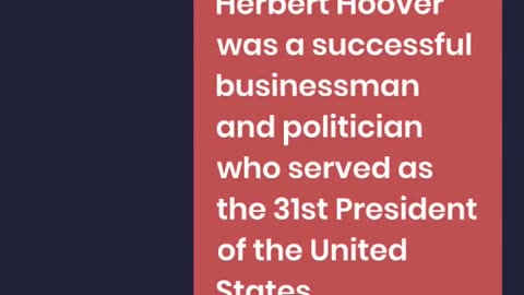 About Herbert Hoover