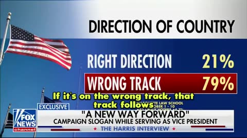 "70% of Americans say the country is on the wrong track... you've been in office for 3.5 years"