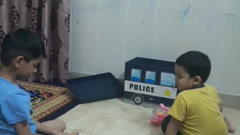 Kids enjoying playing happy mood