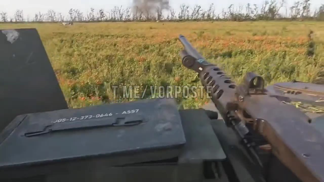 American HMMWV Armored Car Destroyed By Russian Mine