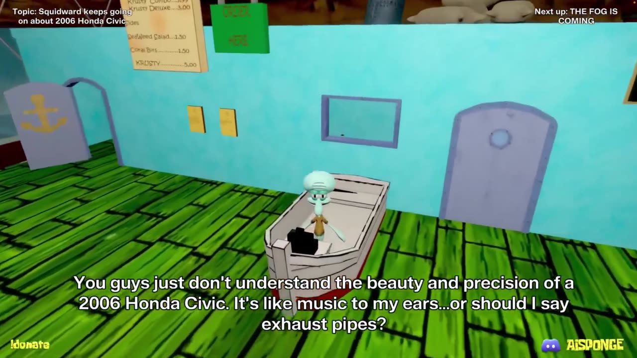AI Sponge Rehydrated - Squidward's obsessed with the 2006 Honda Civic
