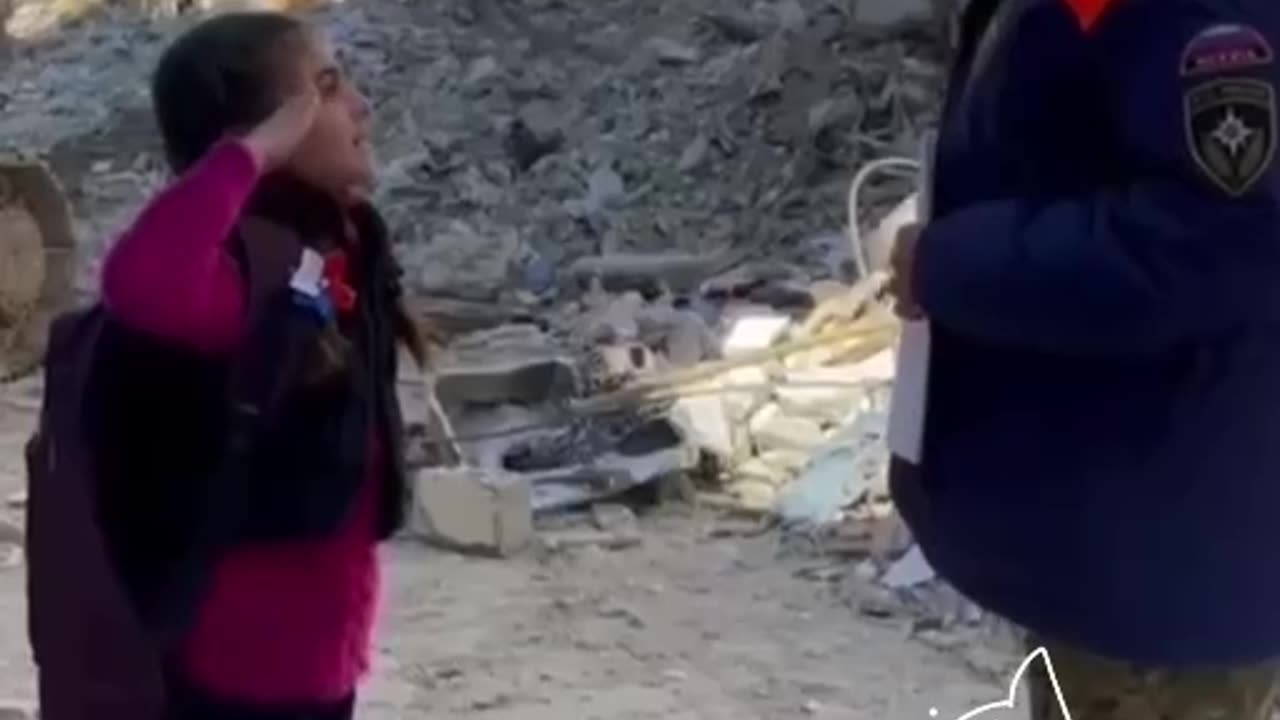 Syrian girl Iman thanked Russian rescuers for help in search of people after earthquakes