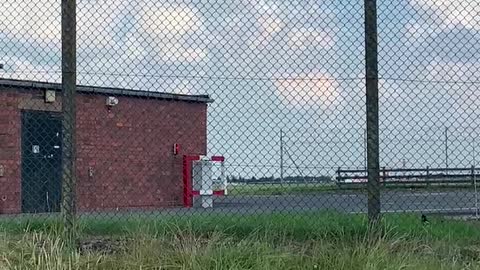 Airplane taking off at Birmingham airport