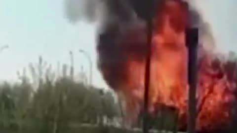 Many Explosions And Fire In The Ukraine-Russia War