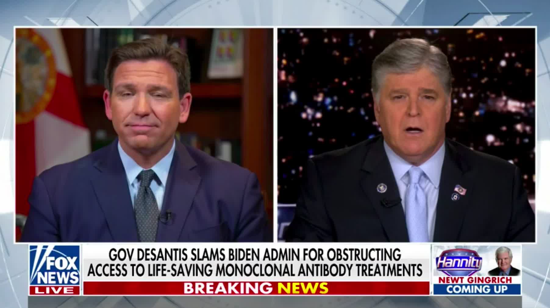 Gov. Ron DeSantis slams the Biden admin for controlling the supply of monoclonal antibody treatments