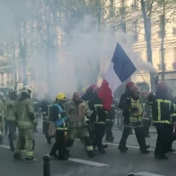 Nothing to See Here, Just French Police Firing Crowd Control Munitions on Firefighters