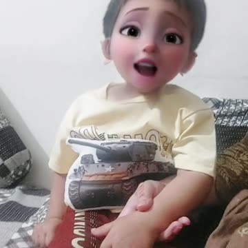 Cartoon face on my baby