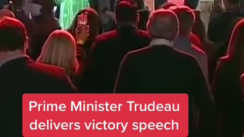 Prime Minister Trudeau delivers victory speech after election win