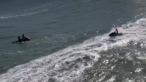 Huge Wave hits the expert surfer in Prince Edward Island.