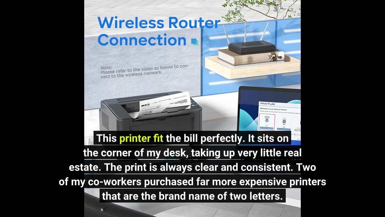 Pantum Laser #Printer Black and White Wireless Computer-Overview