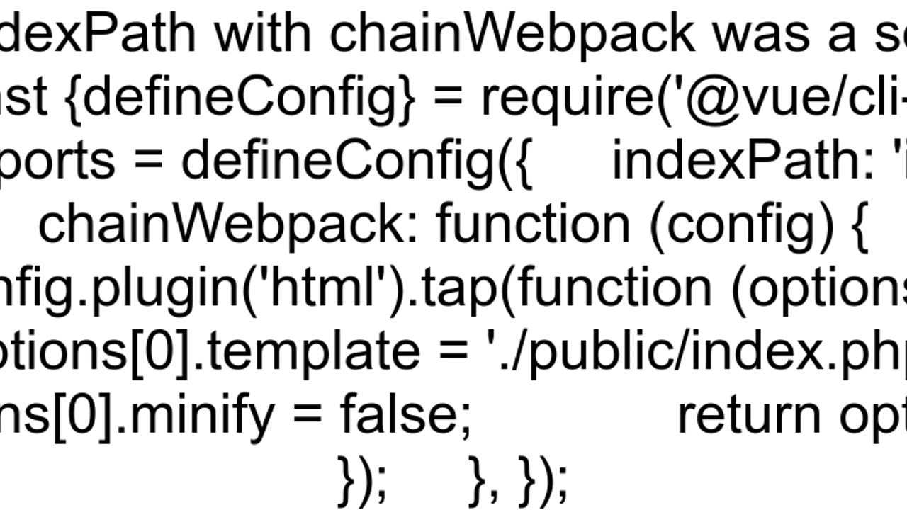 Vuecli Use template file other than indexhtml