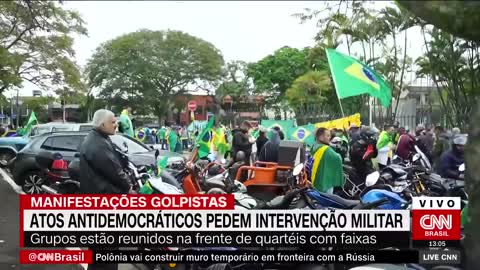 Manifestação golpista: Atos antidemocráticos pedem intervenção militar | LIVE CNN