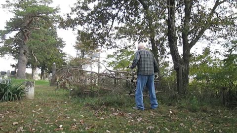 20191023 - Medicineville Cemetery tree limb cutting