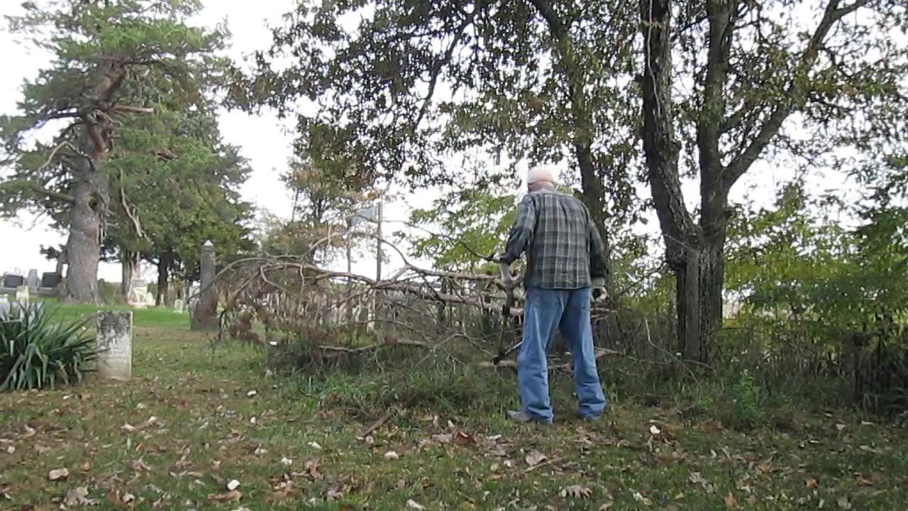 20191023 - Medicineville Cemetery tree limb cutting