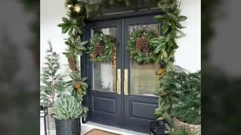 super adorable Christmas floral outdoor décoration ideas